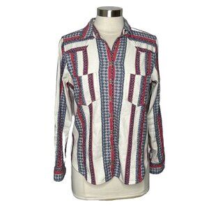 Xirena Aynsley Shirt XS Womens Striped Button Front Long Sleeves Western